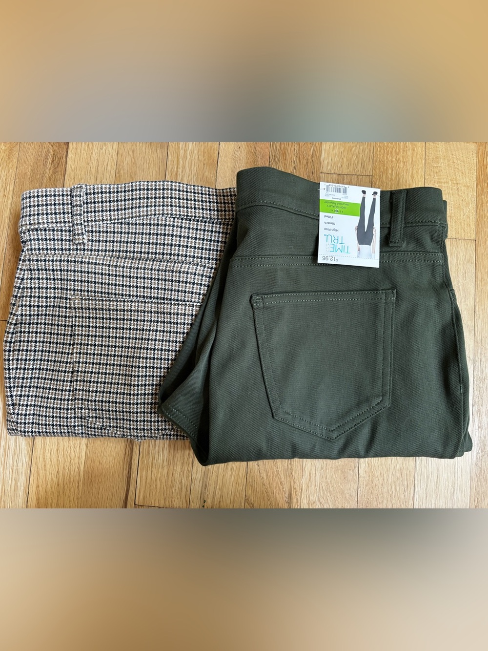 TIME & TRU Set of 3 Women’s Ponte Knit Pants High Rise Stretch Fitted XL